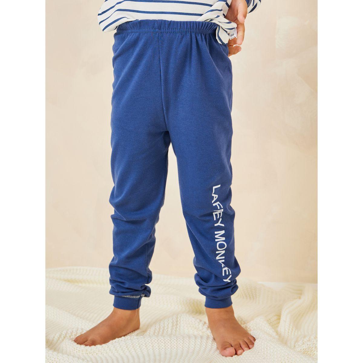 Styli Striped Top & Printed Pyjama Set-boys-clothing-nightwear-image-5