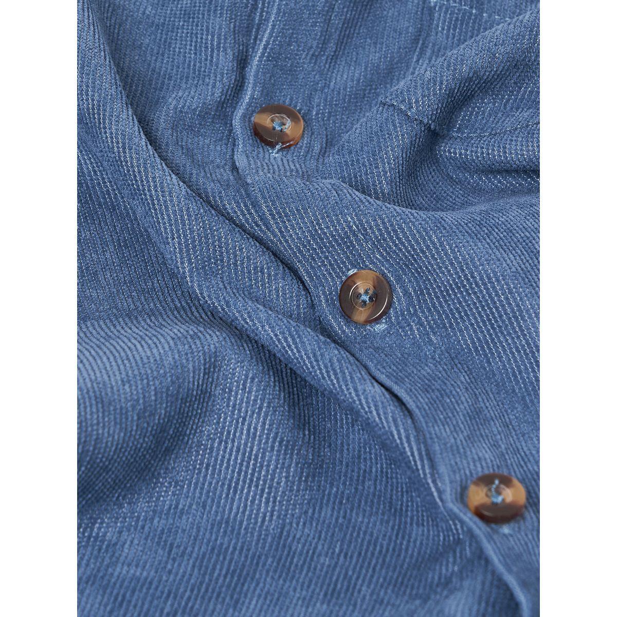 Styli Front Pocket Badge Detail Corduroy Shirt-boys-clothing-shirts-image-5