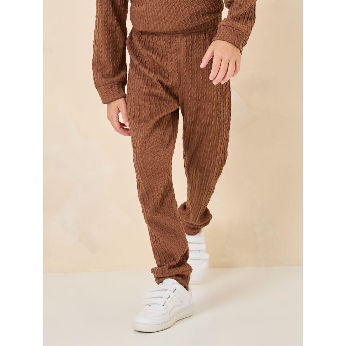 Styli Texture High Neck T-Shirt & Pants Set-boys-clothing-setsandcoords-image-3