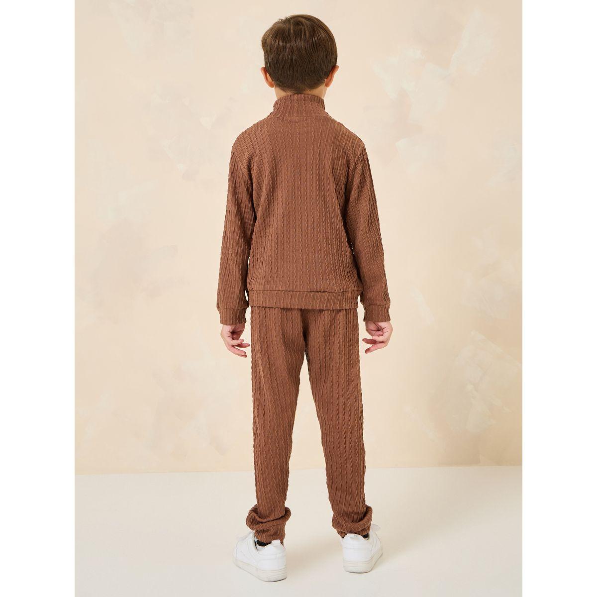 Styli Texture High Neck T-Shirt & Pants Set-boys-clothing-setsandcoords-image-5