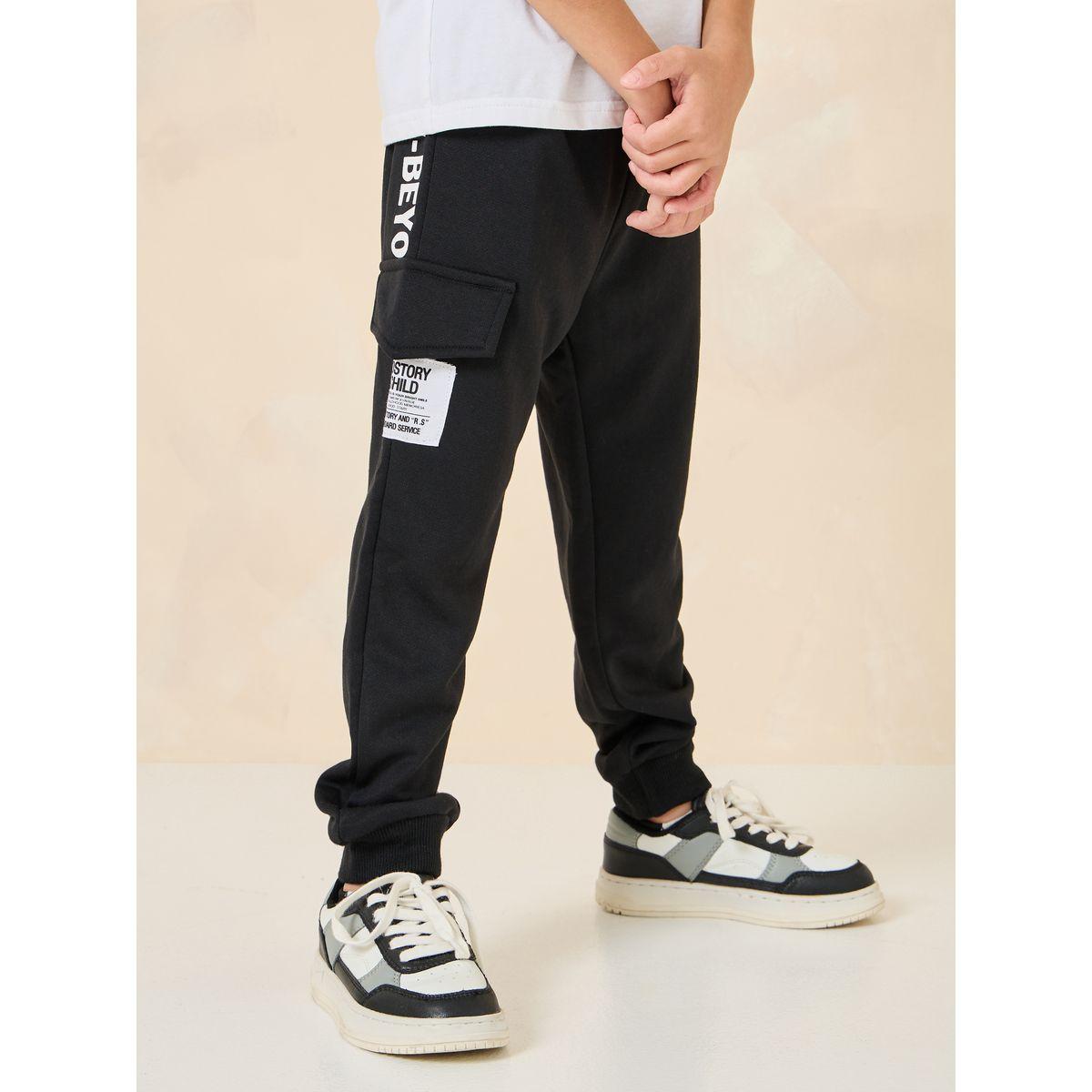 Styli Badge Detail Cargo Jogger-boys-clothing-bottoms-joggersandtrackpants-image-1