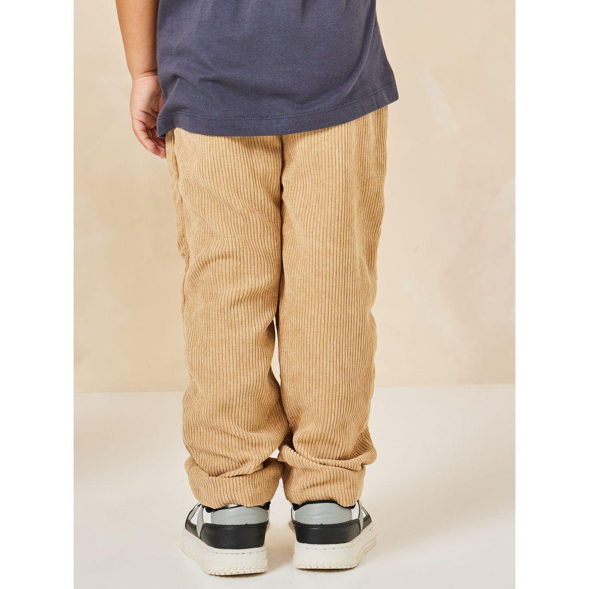 Styli Solid Corduroy Pants with Waist Bag-boys-clothing-bottoms-trousers-image-4