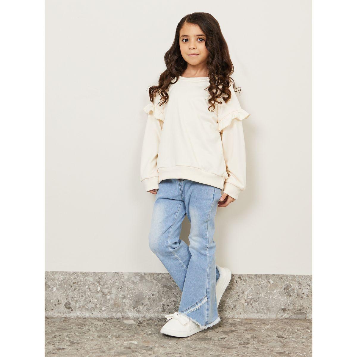 سويت شيرت سادة مزين بكشكش-baby-girls-clothing-sweatshirts-image-2
