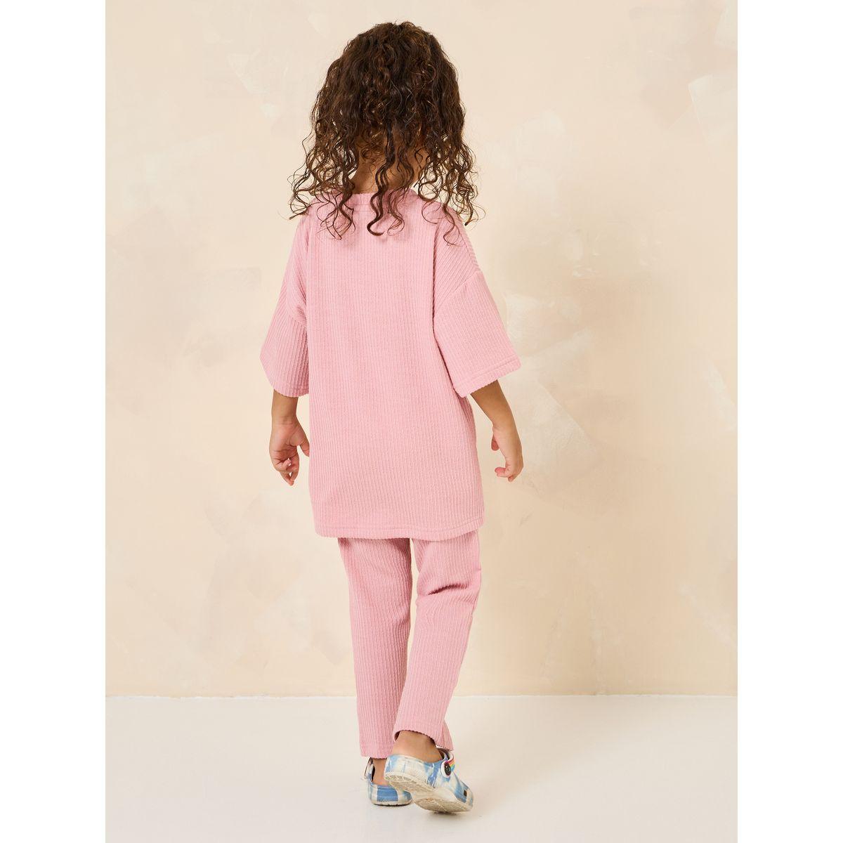 Styli Set of 2 -  Oversized Textured Rib T-Shirt & Pants-girls-clothing-setsandcoords-image-7