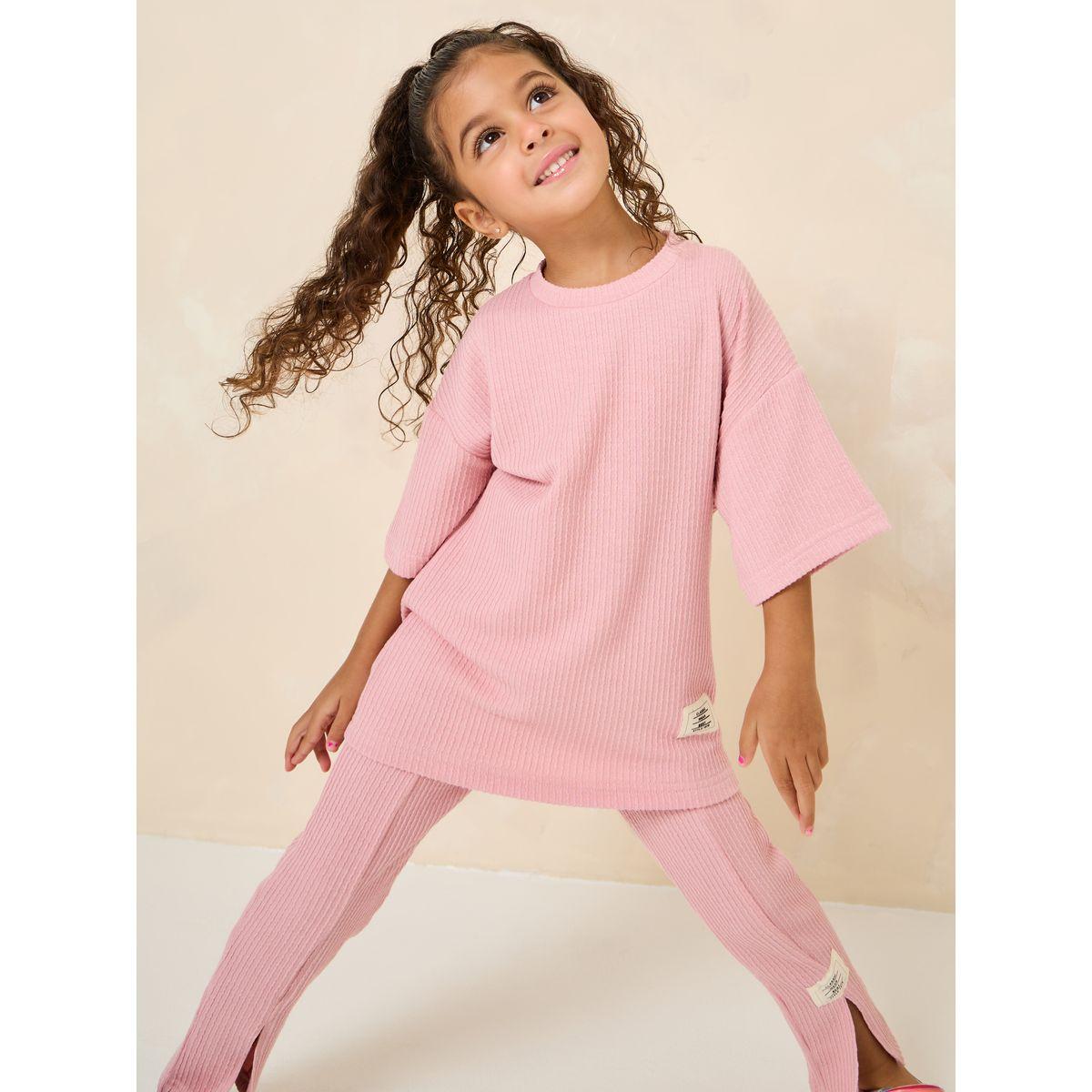 Styli Set of 2 -  Oversized Textured Rib T-Shirt & Pants-girls-clothing-setsandcoords-image-8