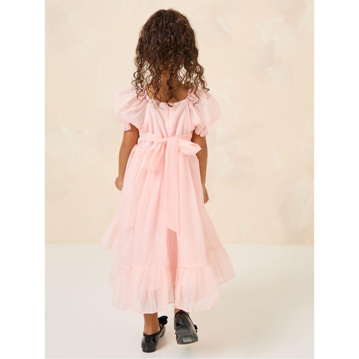 فستان بتفاصيل شبكية واكمام منفوشة-girls-clothing-dressesandjumpsuits-image-4