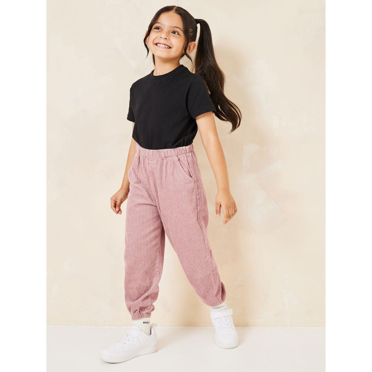Styli Back Pocket Detail Corduroy Relaxed Fit Pants-girls-clothing-bottoms-trousers-image-1