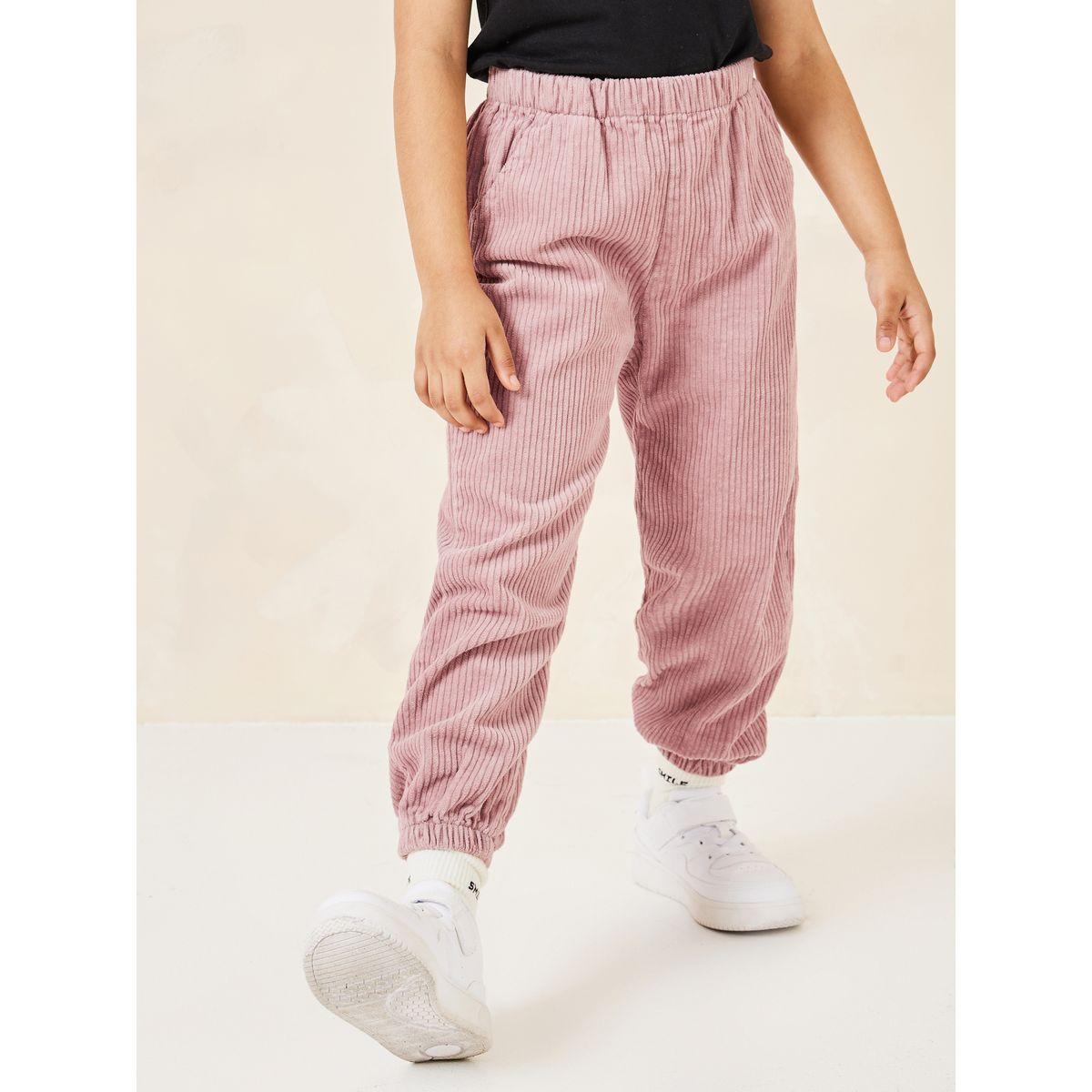 Styli Back Pocket Detail Corduroy Relaxed Fit Pants-girls-clothing-bottoms-trousers-image-2