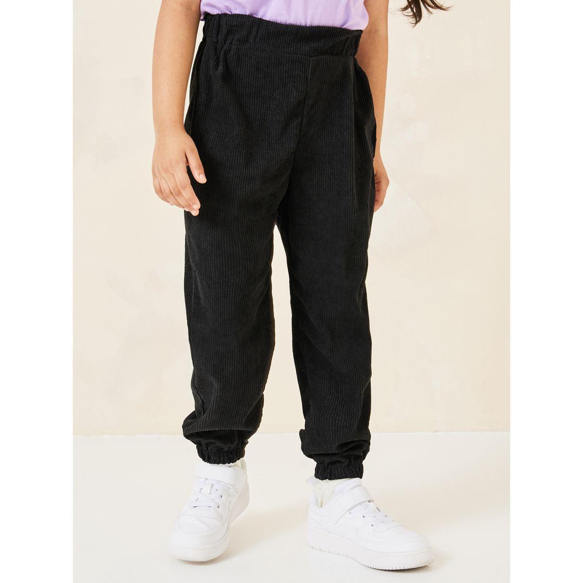 Styli Solid Corduroy Jogger-girls-clothing-bottoms-joggersandtrackpants-image-1