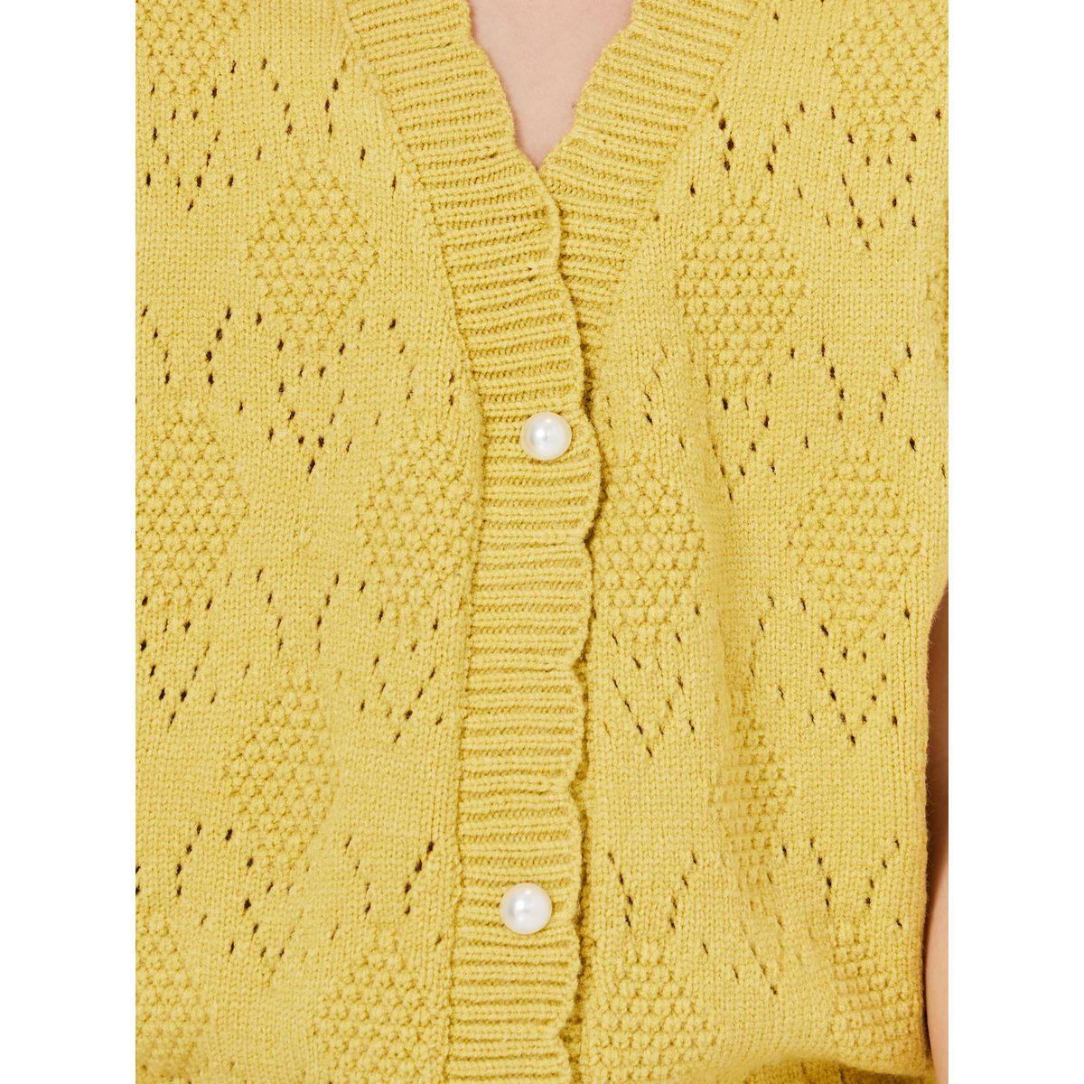 Styli Scallop Trim Pointelle Knit Duster Cardigan-girls-clothing-winterwear-jumpersandcardigans-image-3