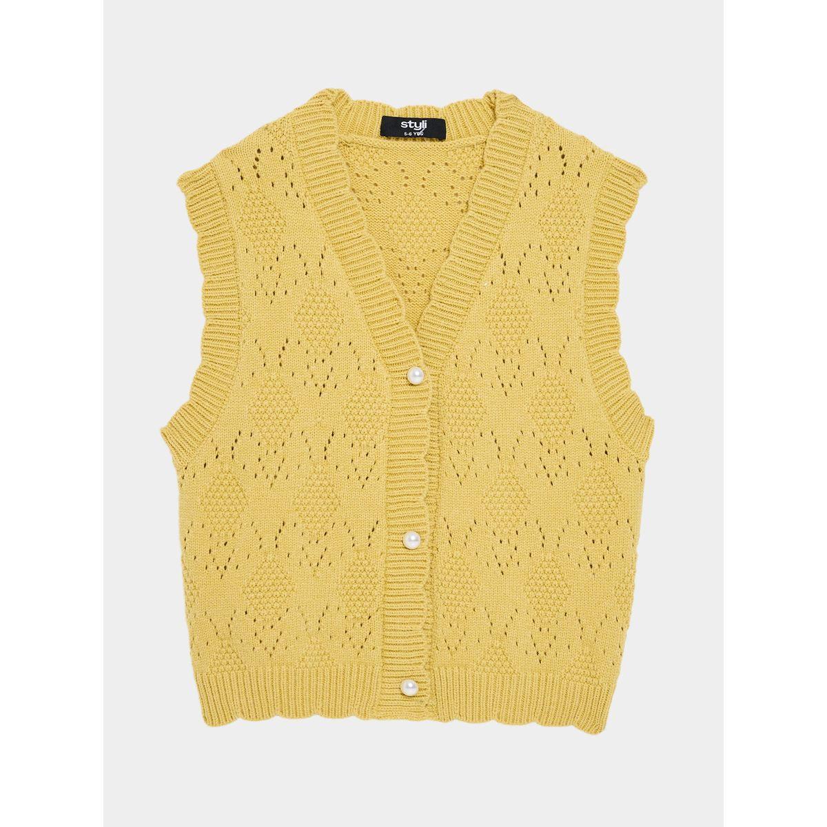 كارديجان محبوك بلا اكمام-girls-clothing-winterwear-jumpersandcardigans-image-5