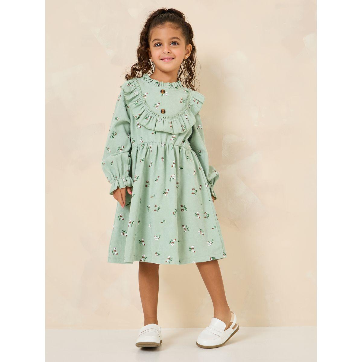 فستان بتفاصيل كشكش مع شنطة-girls-clothing-dressesandjumpsuits-image-5