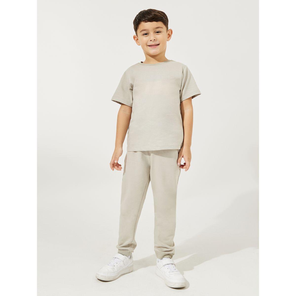 Styli Solid T-Shirt & Joggers Set-boys-clothing-setsandcoords-image-1