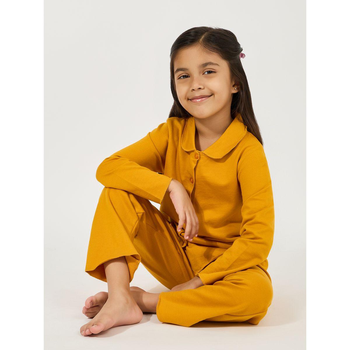 Styli Collared Button Down Shirt & Pyjama Set-girls-clothing-nightwear-image-13