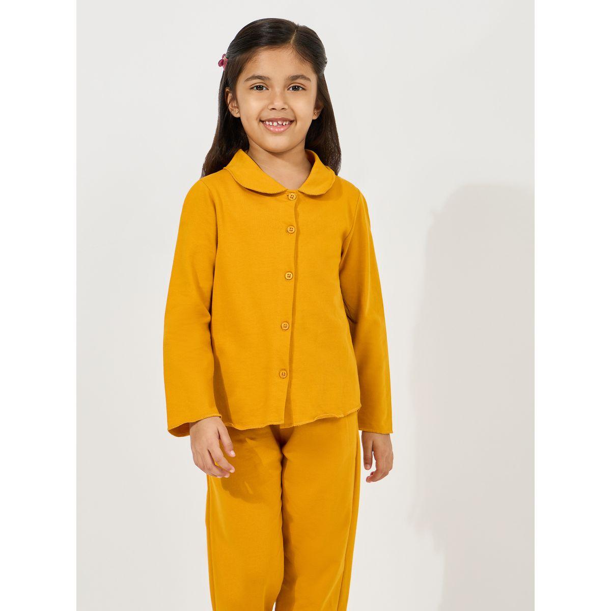 Styli Collared Button Down Shirt & Pyjama Set-girls-clothing-nightwear-image-15