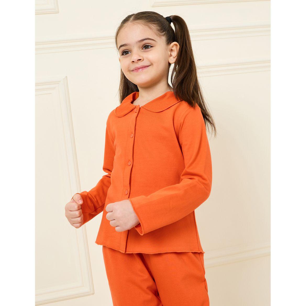 Styli Collared Button Down Shirt & Pyjama Set-girls-clothing-nightwear-image-20