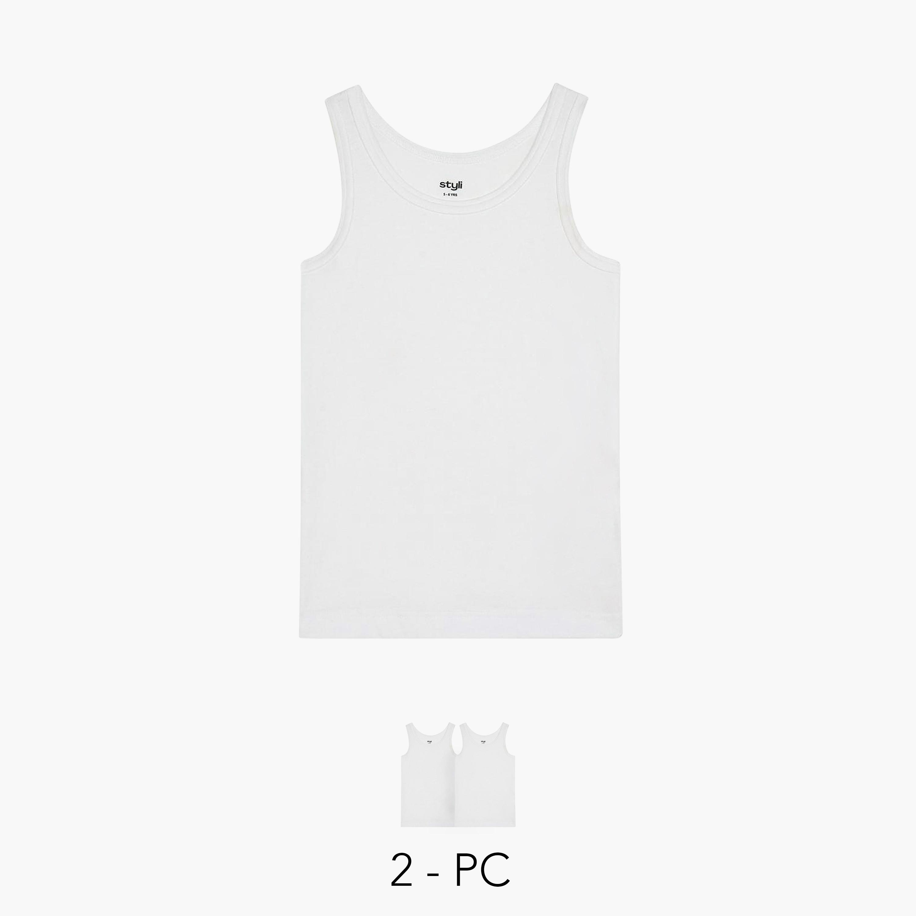 مجموعة من 2 فيست سادة-boys-clothing-innerwear-image-1