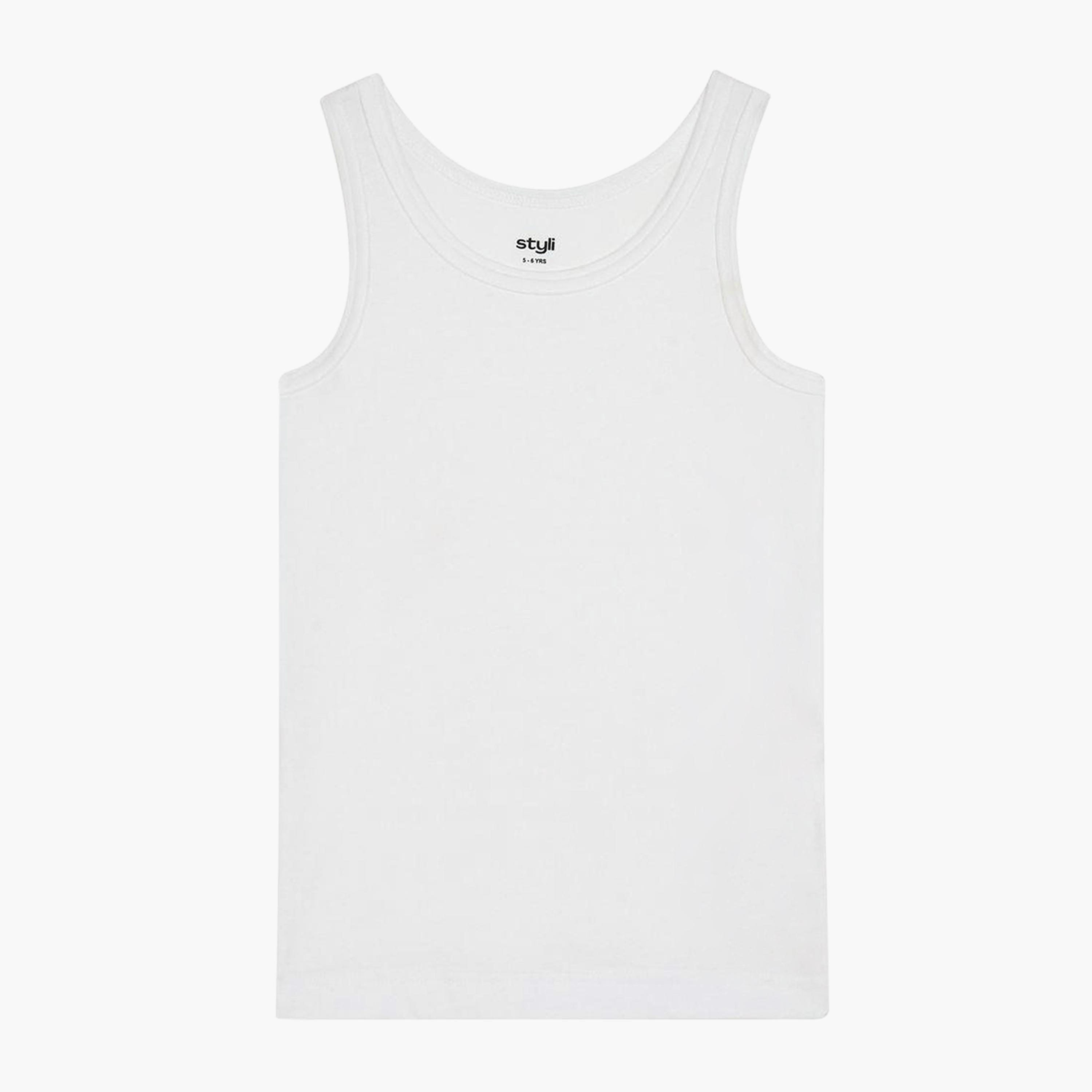 Styli Pack of 2 - Solid Cotton Vest-boys-clothing-innerwear-image-2