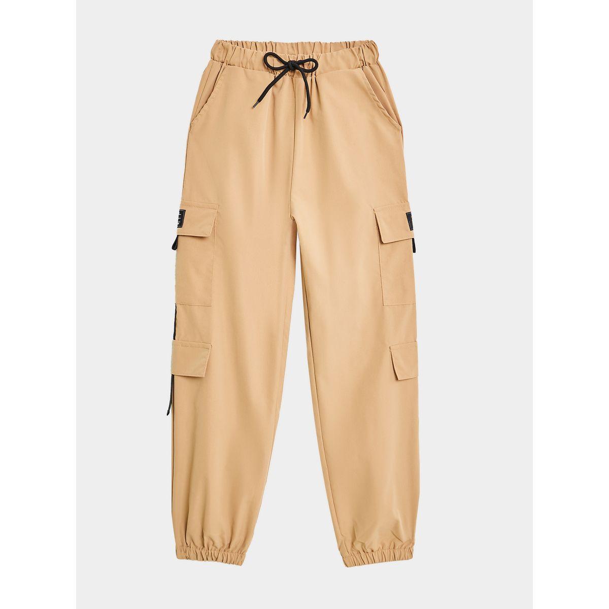 Styli Letter Patched Detail Cargo Pocket Pants-boys-clothing-bottoms-trousers-image-1