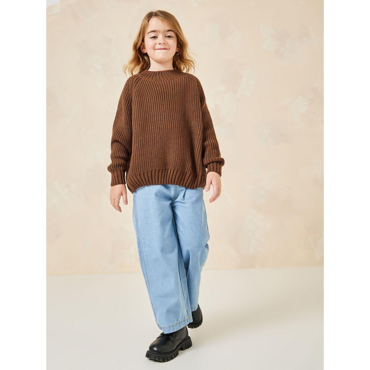Styli High Neck Textured Knit Sweater-girls-clothing-winterwear-jumpersandcardigans-image-2