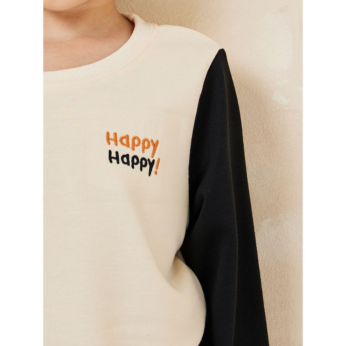 Styli Colorblock Embroidered Slogan Sweatshirt-boys-clothing-winterwear-sweatshirts-image-3