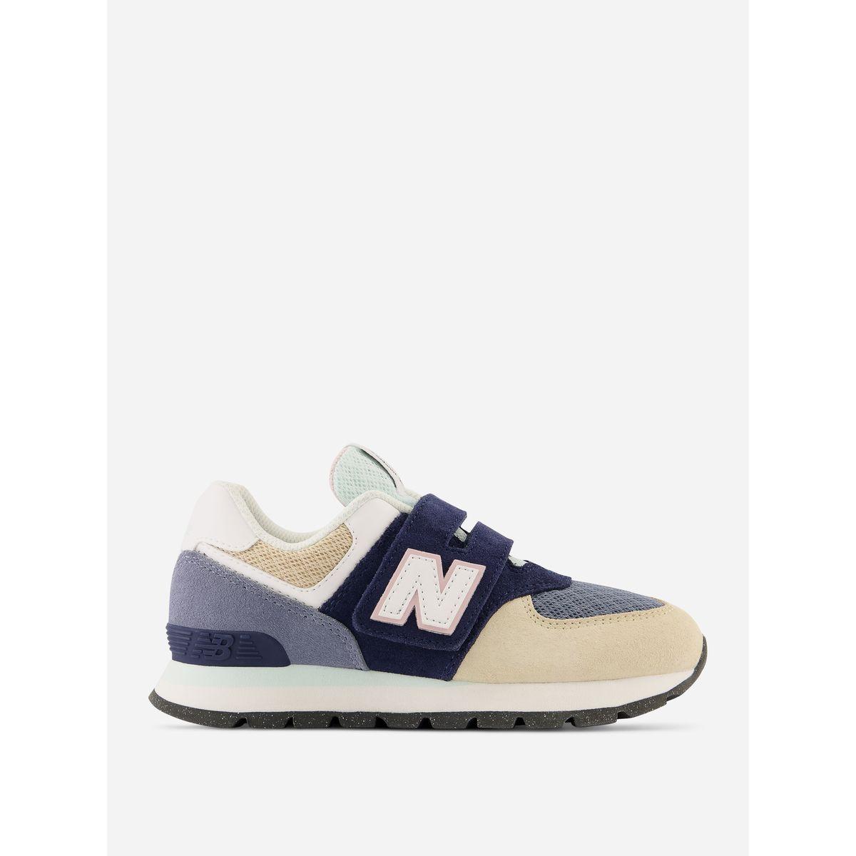 New Balance Colorblock Sneakers with Hook and Loop Closure-girls-shoes-sneakers-image-1
