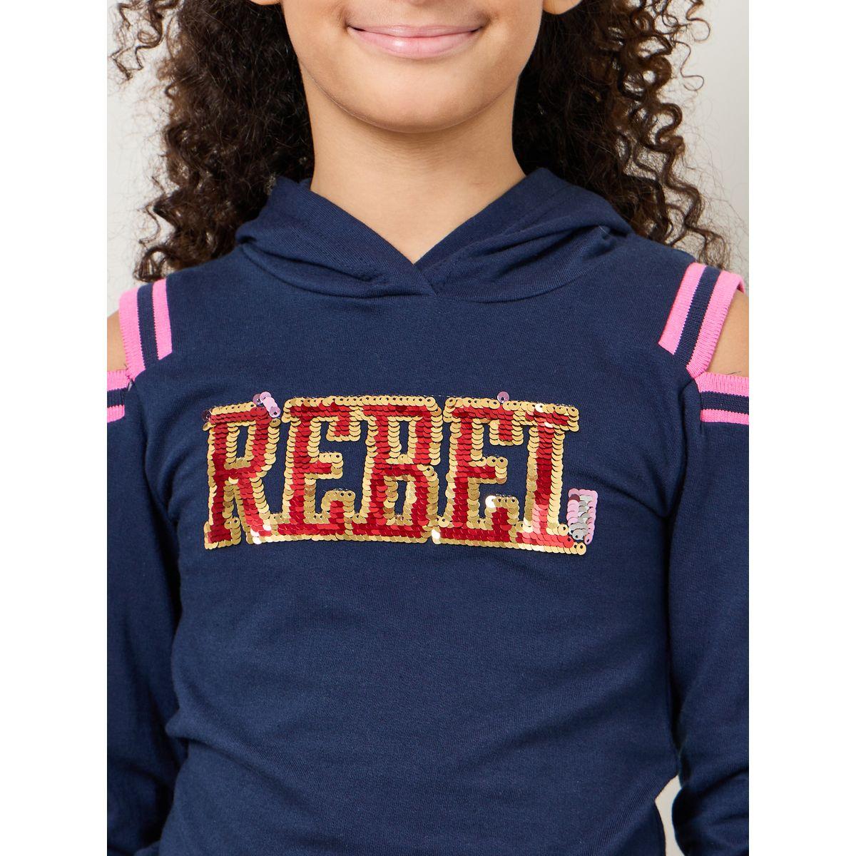 Styli Cold Shoulder Sleeve Sequin Detail Hoodie-baby-girls-clothing-sweatshirts-image-4