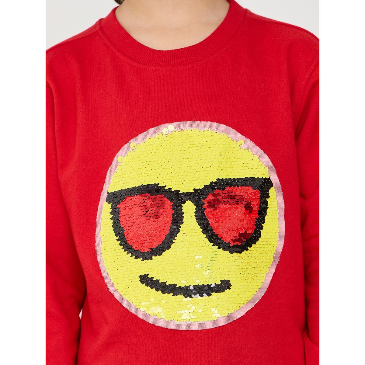 Styli Sequined Emoji Round Neck Sweatshirt-boys-clothing-winterwear-sweatshirts-image-3