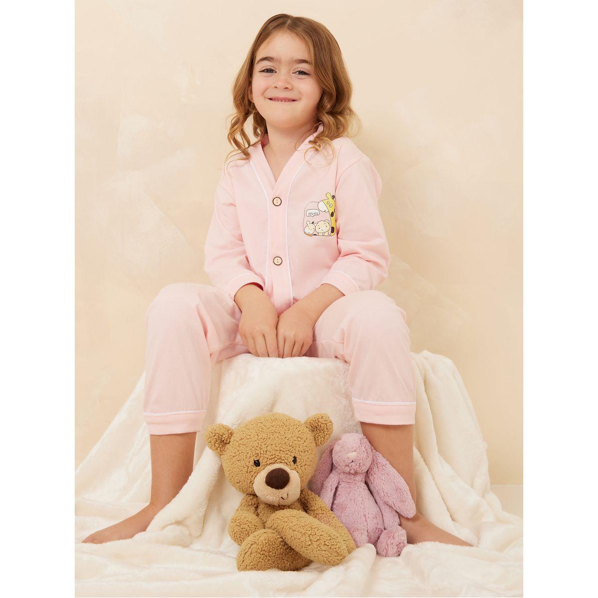 Styli Graphic Print Shirt & Pyjama Set-girls-clothing-nightwear-image-1
