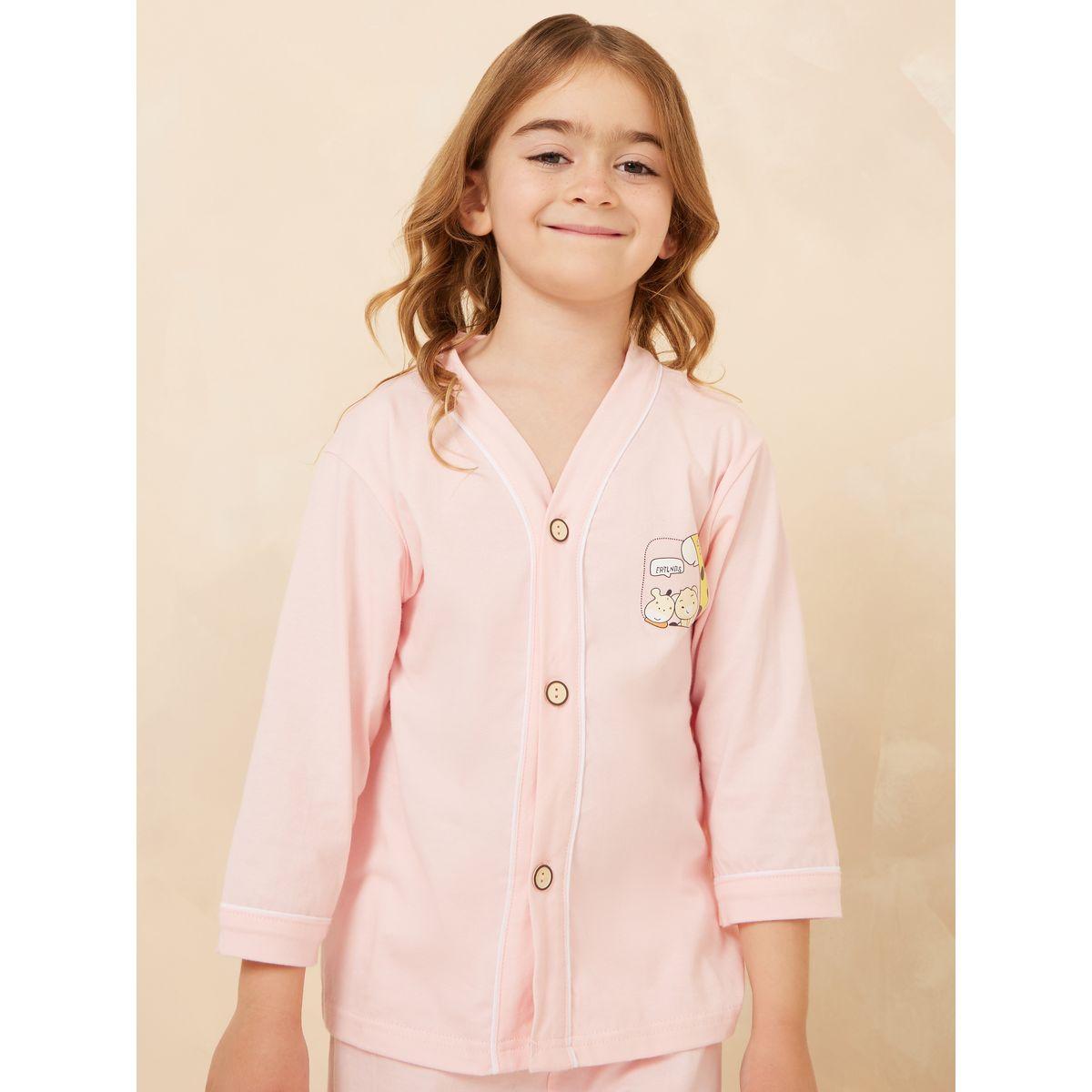 Styli Graphic Print Shirt & Pyjama Set-girls-clothing-nightwear-image-3