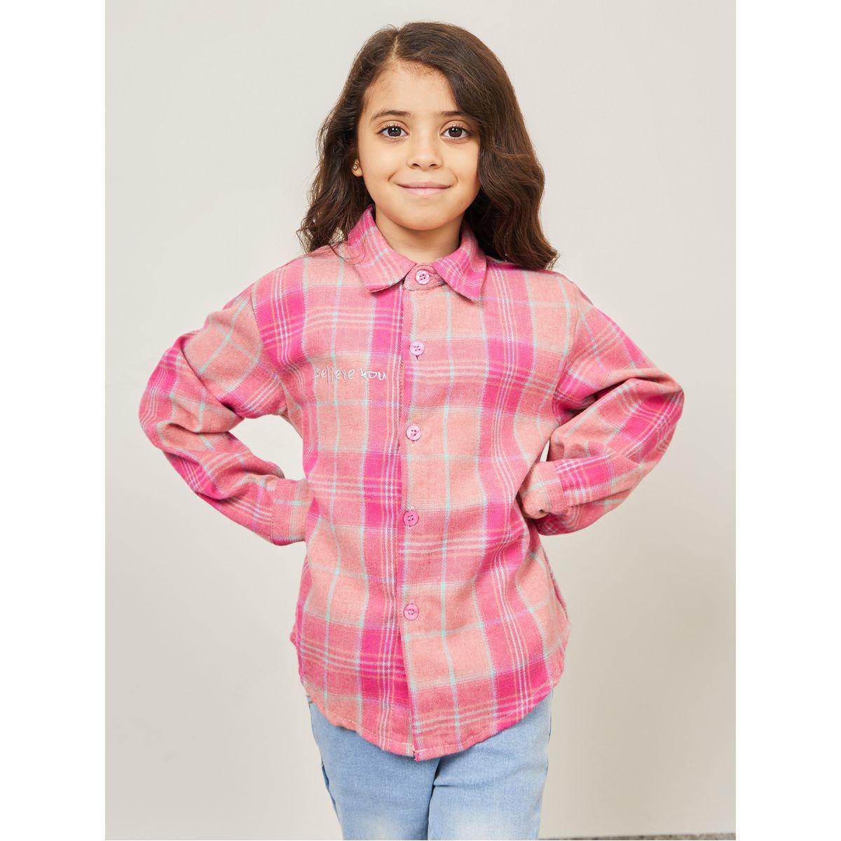 بلوزة كاروهات بأزرار غلق-girls-clothing-blousesandshirts-image-1