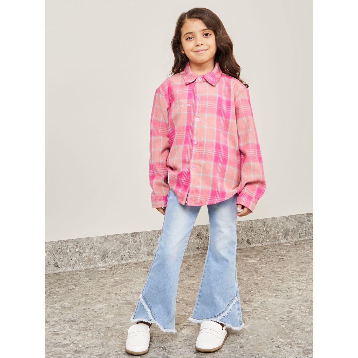 بلوزة كاروهات بأزرار غلق-girls-clothing-blousesandshirts-image-4