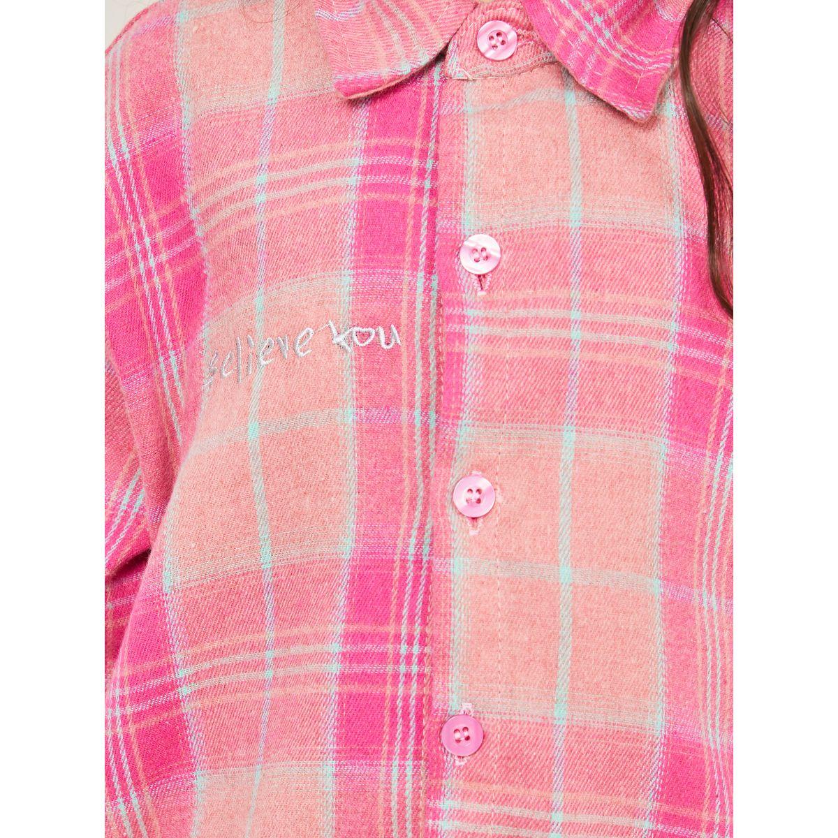 بلوزة كاروهات بأزرار غلق-girls-clothing-blousesandshirts-image-5