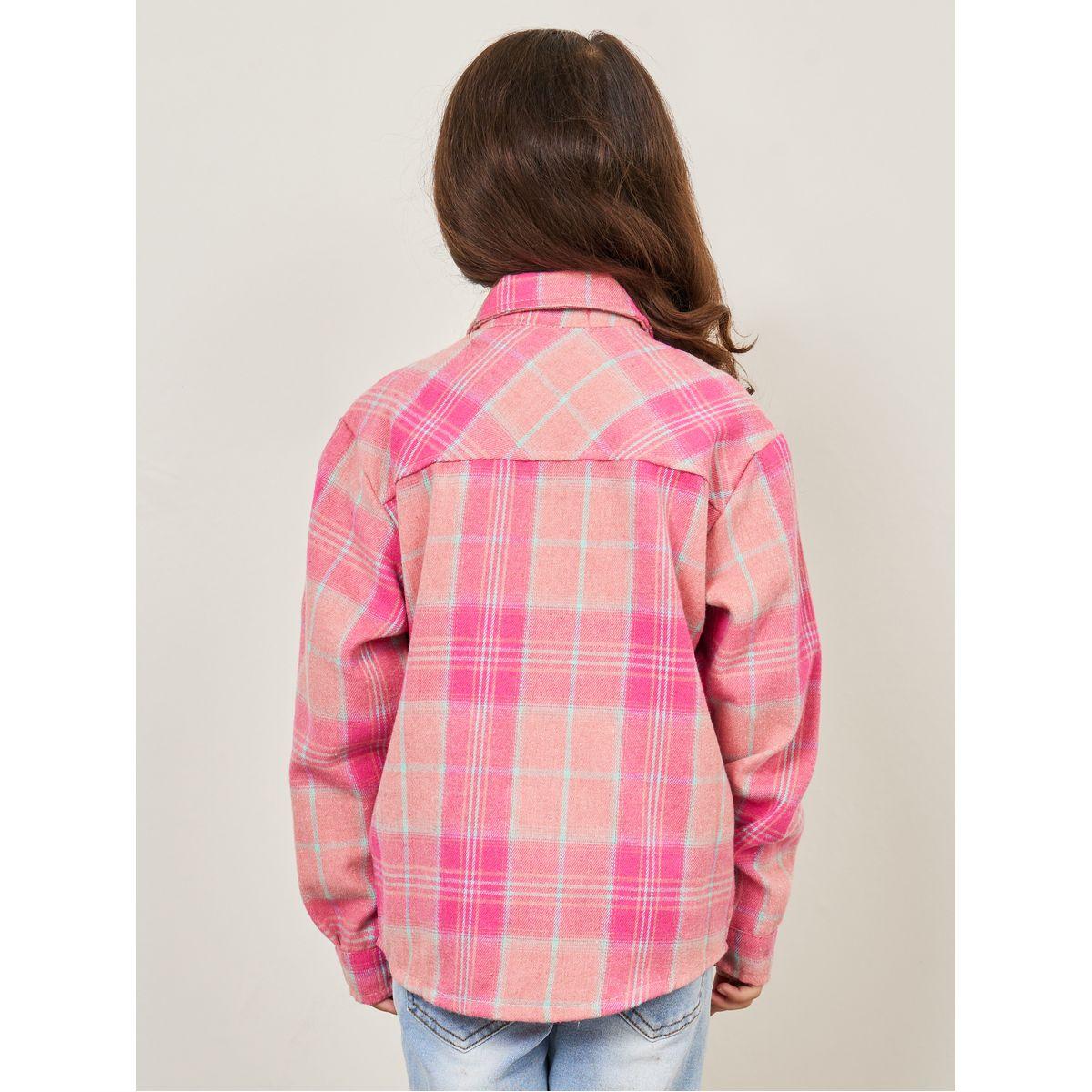 Styli Checked Print Drop Shoulder Shirt-girls-clothing-blousesandshirts-image-6
