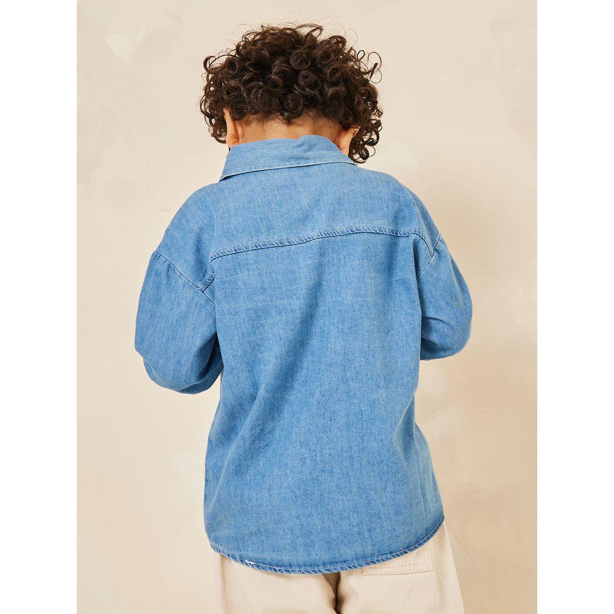 Styli Patch Pocket Detail Denim Shirt-boys-clothing-shirts-image-4