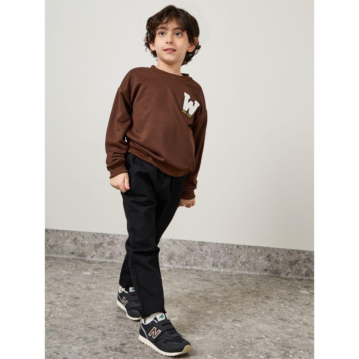 Styli Patch Detail Drop Shoulder Sweatshirt-boys-clothing-winterwear-sweatshirts-image-2