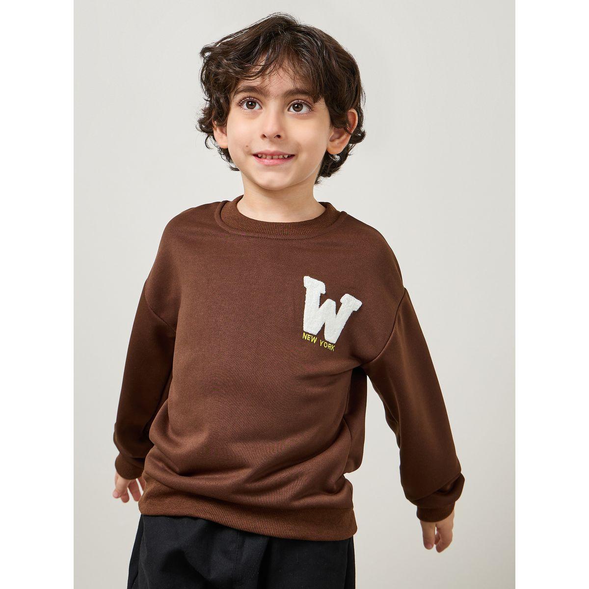 Styli Patch Detail Drop Shoulder Sweatshirt-boys-clothing-winterwear-sweatshirts-image-3
