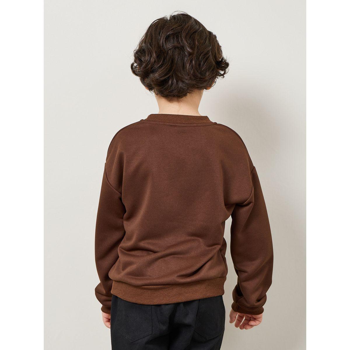 Styli Patch Detail Drop Shoulder Sweatshirt-boys-clothing-winterwear-sweatshirts-image-5