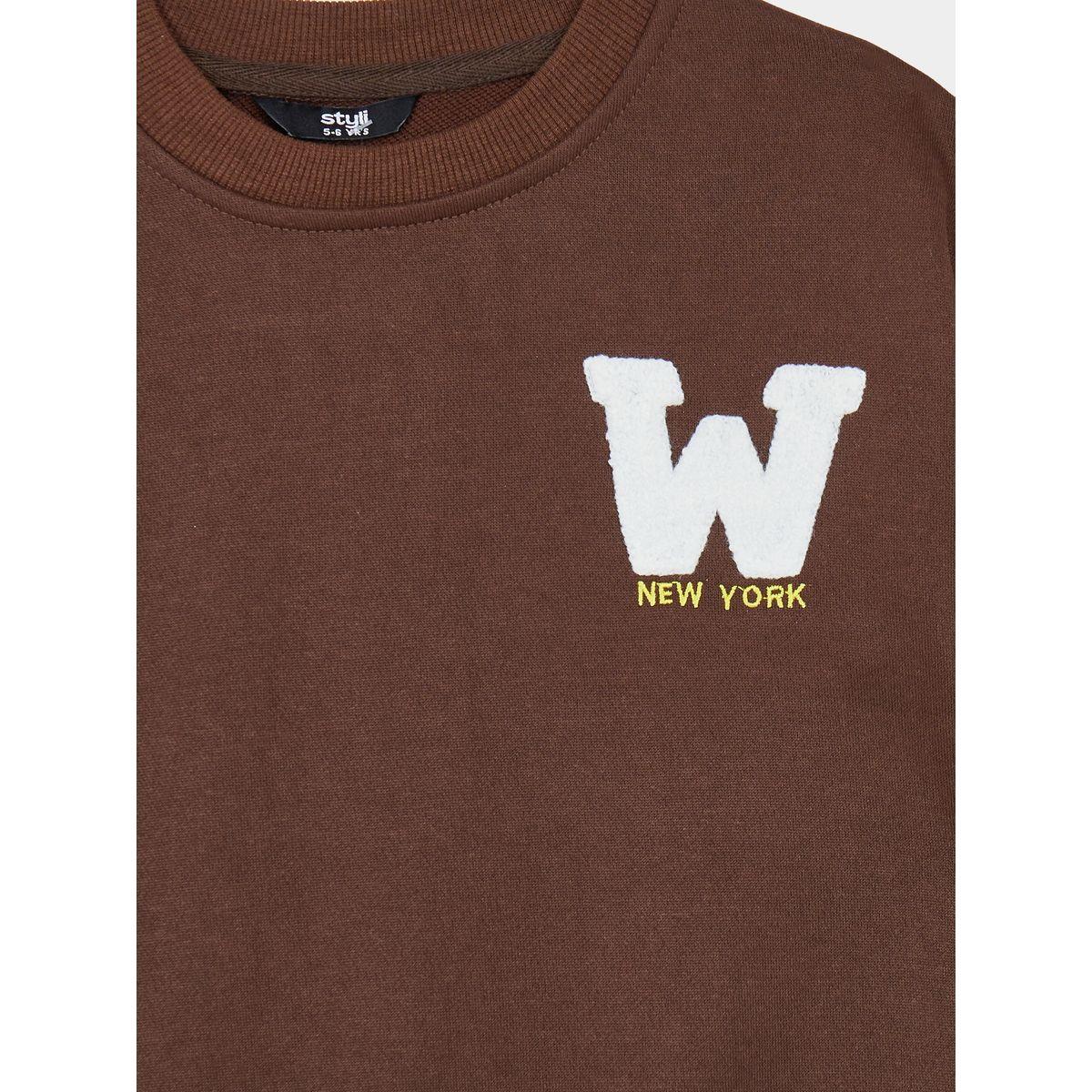 Styli Patch Detail Drop Shoulder Sweatshirt-boys-clothing-winterwear-sweatshirts-image-8
