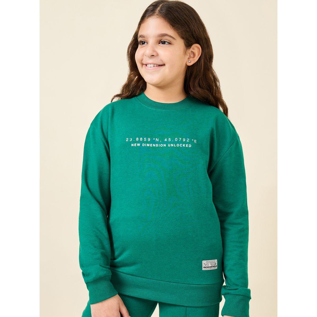Styli Front Graphic Print Sweatshirt & Joggers Set-girls-clothing-setsandcoords-image-3