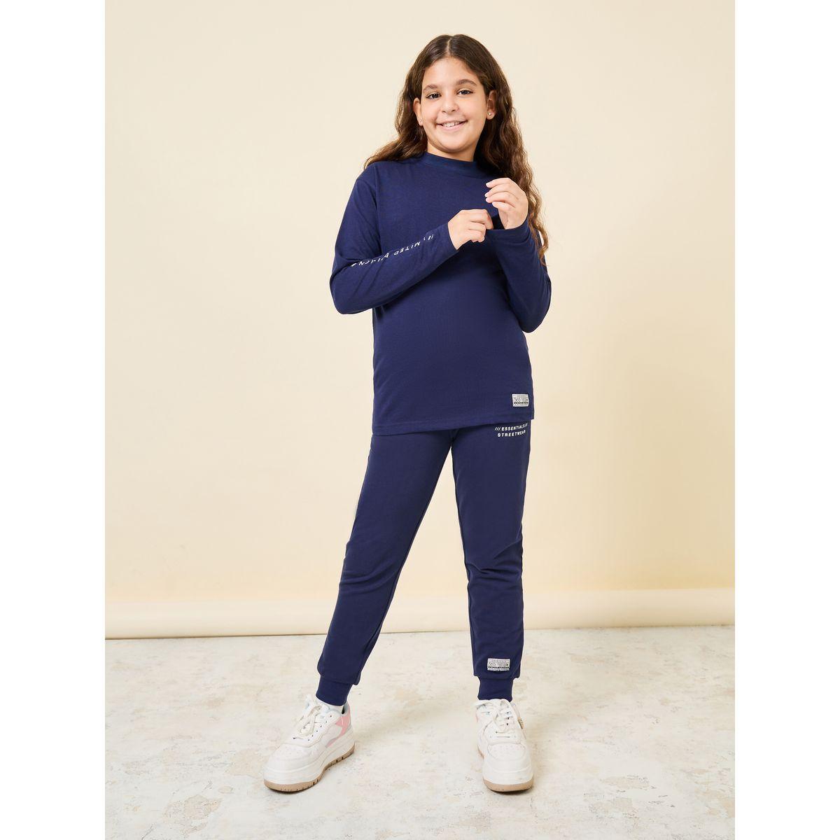 مجموعة من جوغر مع بلوزة بطبعة كتابة-girls-clothing-setsandcoords-image-6