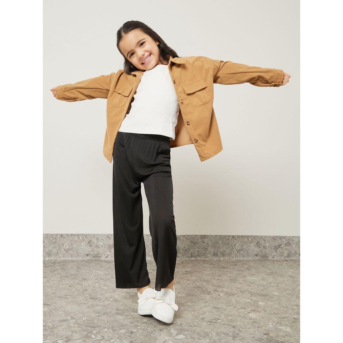 Styli Pocket Front Detail Corduroy Shirt-girls-clothing-blousesandshirts-image-2