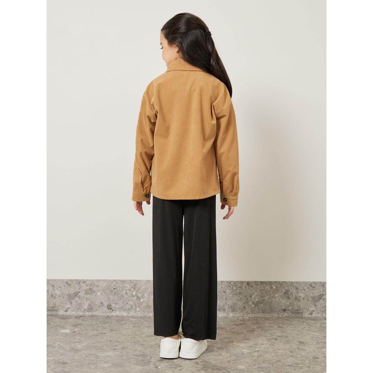 Styli Pocket Front Detail Corduroy Shirt-girls-clothing-blousesandshirts-image-6