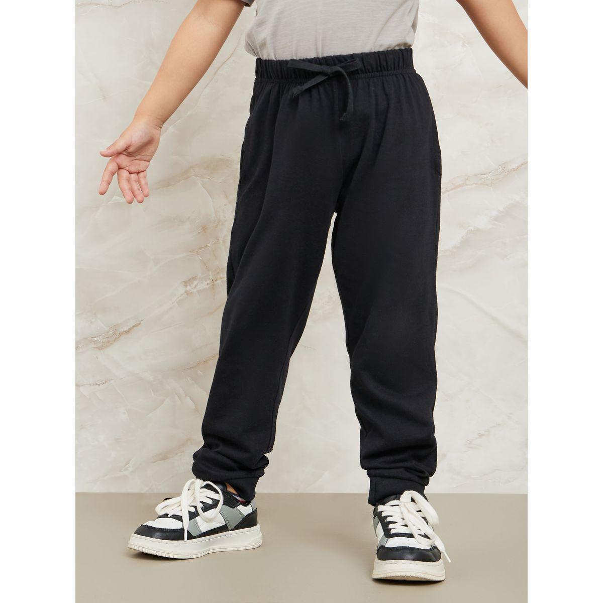Styli Solid Joggers with Drawstring-boys-clothing-bottoms-joggersandtrackpants-image-2