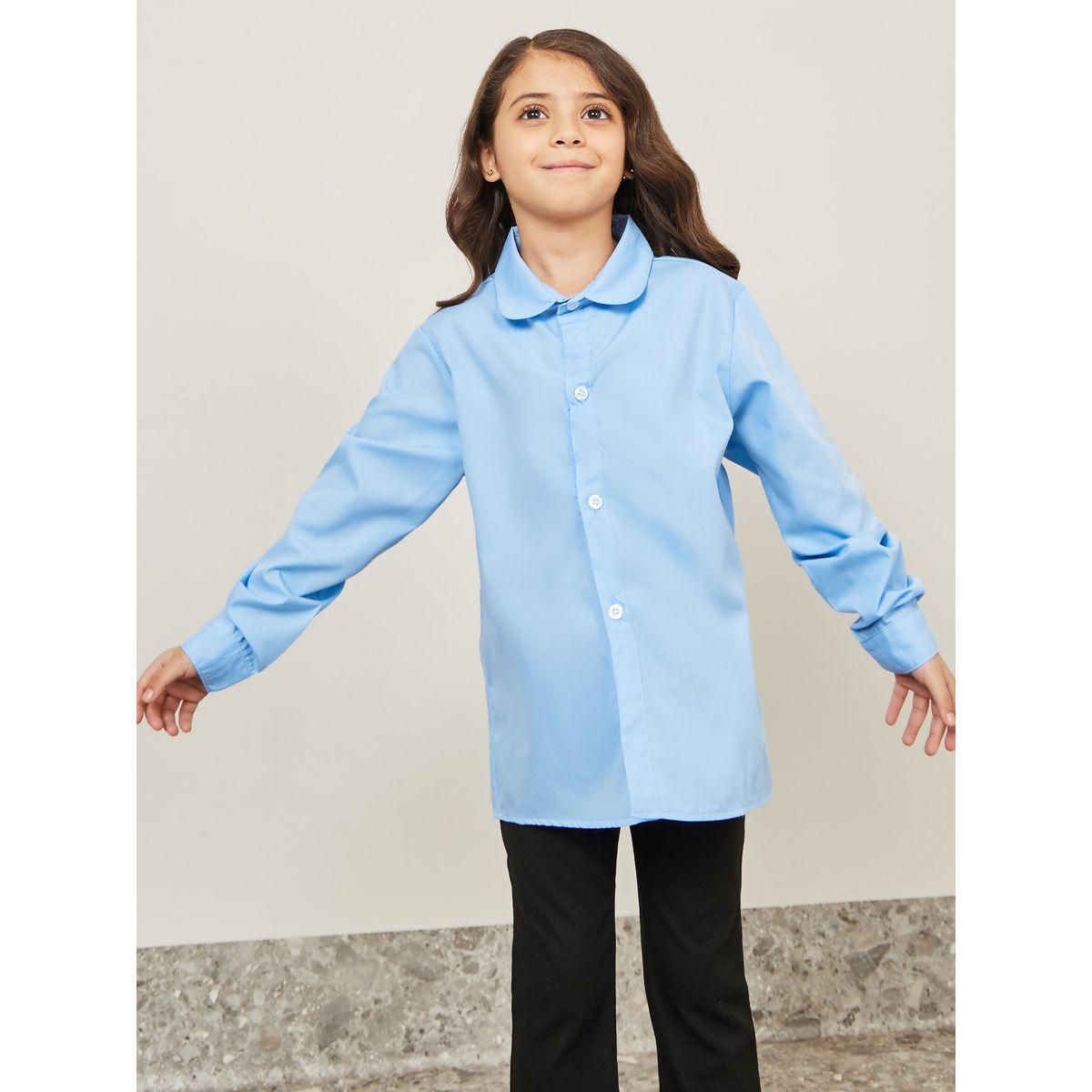 Styli Solid Longline Shirt with Buttons-girls-clothing-blousesandshirts-image-1
