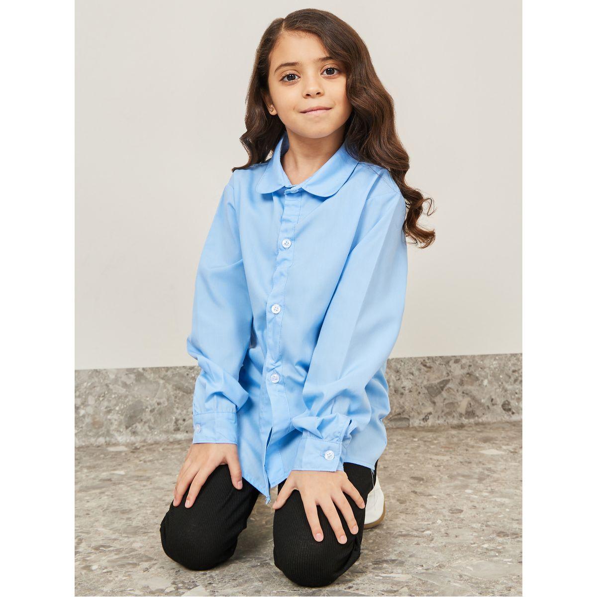 Styli Solid Longline Shirt with Buttons-girls-clothing-blousesandshirts-image-5