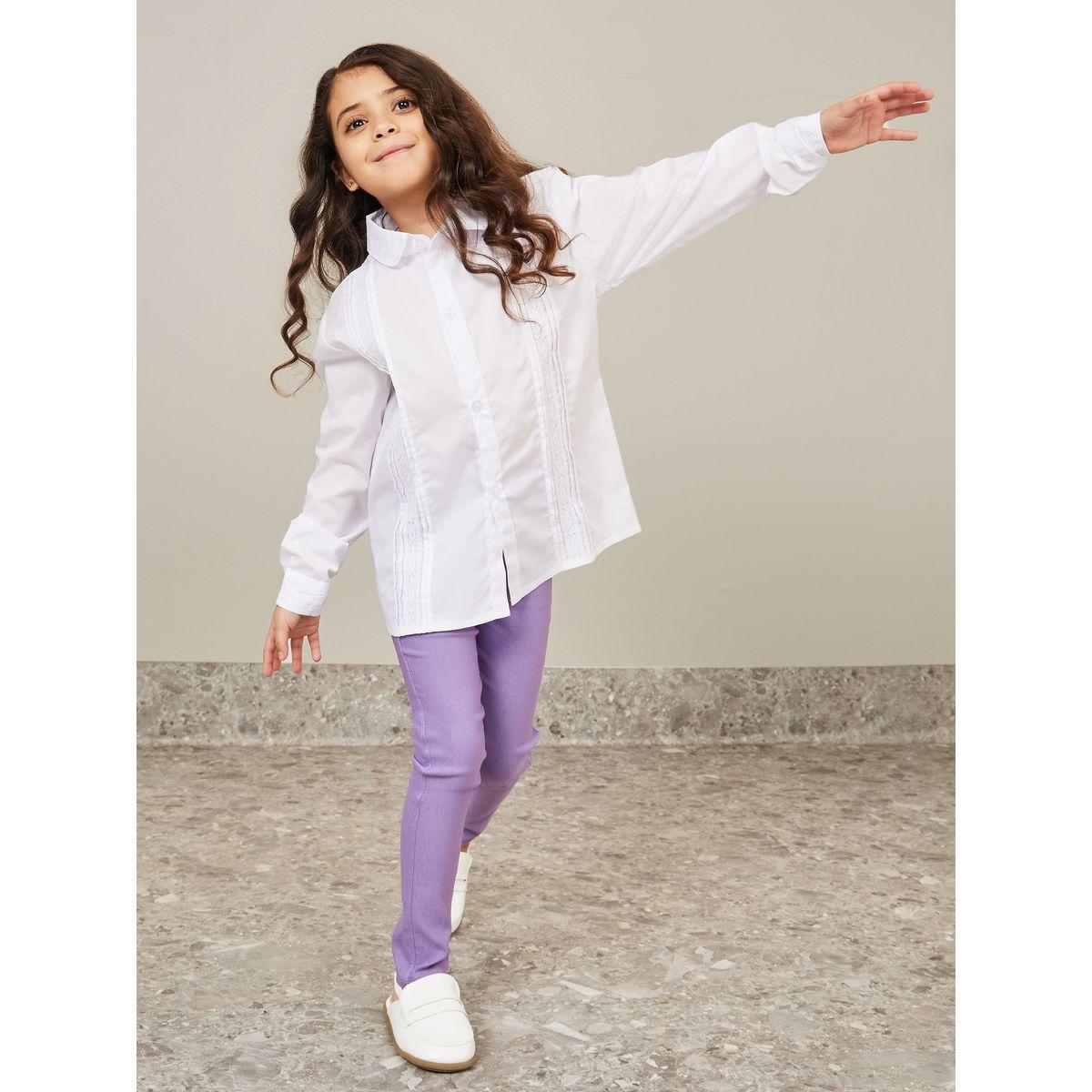 Styli Lace Trim Longline Shirt-girls-clothing-blousesandshirts-image-1