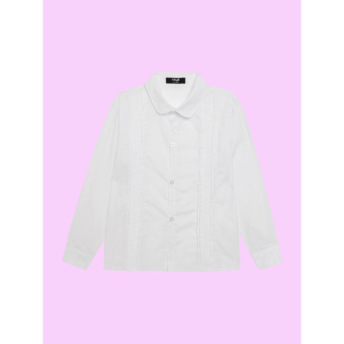 Styli Lace Trim Longline Shirt-girls-clothing-blousesandshirts-image-5