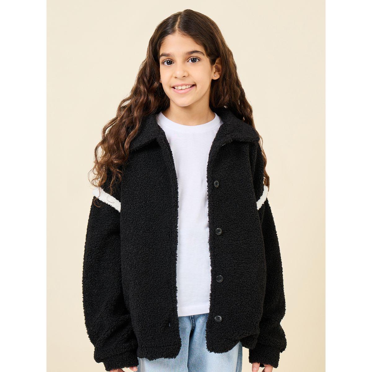 سويت شيرت فليس بقصة عادية-girls-clothing-jacketsandcoats-image-1
