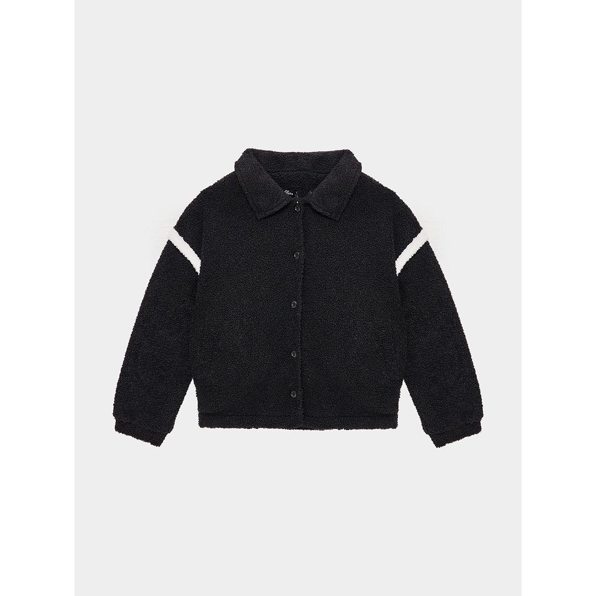 Styli Elevate Regular Fit Fleece Sweatshirt with Buttons-girls-clothing-jacketsandcoats-image-6